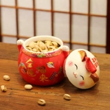 Fortune Cat Ceramic Tiber Tiber Pu'er Paptive Tea Gearning Тибетская высокая высокая высокая высокая высокая высокая высокая высокая высокая большая большой большой танк -хранение небо небу