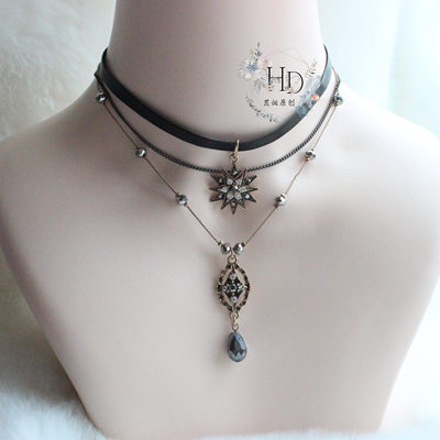 taobao agent Lolita necklace Dark Black Cycles Nine Songs Shen Xihua Married Emperor's Political Wind