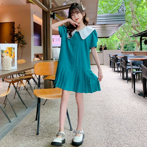 Летняя одежда, платье, детская юбка, летний тонкий наряд маленькой принцессы, подходит для подростков, в западном стиле