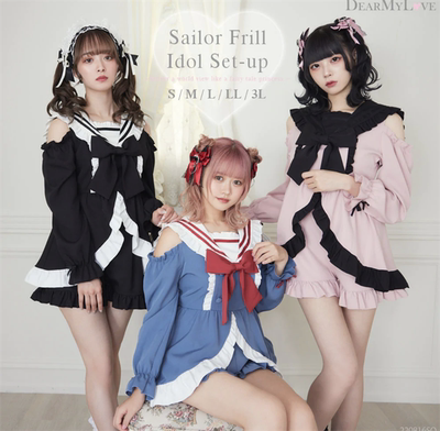 taobao agent Autumn cute Japanese doll, universal set, navy shorts