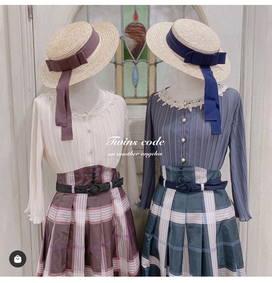 taobao agent Summer retro fitted brace, long pleated skirt, umbrella, season 2021, high waist, mid-length
