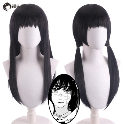 taobao agent Cosplay Cosplay Wats Demon Demon Three Eagle Chainsaw people 2 double ponytail black long straight