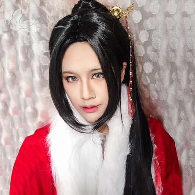 taobao agent Bun Haojia Bo Sakura Cos wig Turkic Sanlong Squading Silver White Rakshasa Care Alonge