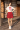 女白短袖+红百褶短裙+红飘带