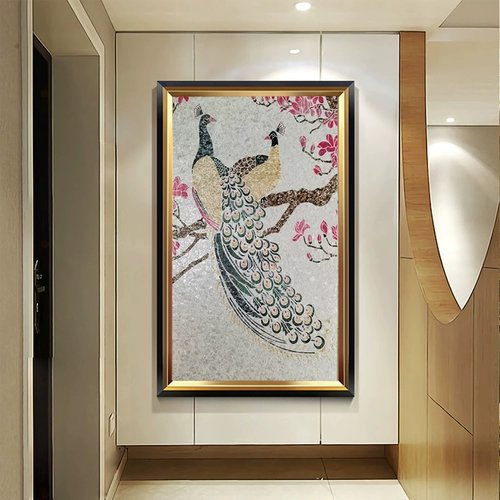 Натуральная раковина мозаичная фона стена рисовать росписную головоломку головоломка и вход в крыльцо в гостиной, декоративная висящая картина струйная