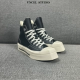 Весна 2024 года, новые парусиновые туфли с геометрическим квадратом и толстой подошвой, деконструированные и сращенные нишевые независимые модные туфли для мужчин и женщин