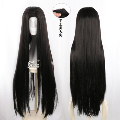 taobao agent Fenny's full -time hunter Il Fan Beauty Beauty Speed Fake Mao Natural Black long straight hair 100cm costume cos wigs