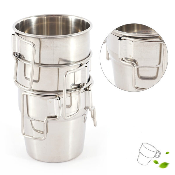 Кофейный двухэтажный комплект из нержавеющей стали, дорожная портативная система хранения для пикника, снаряжение, бокал, защита от ожогов