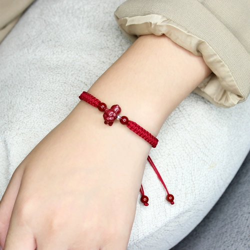 Детский оберег на день рождения подходит для мужчин и женщин для влюбленных, плетеный браслет из красной нити, простой и элегантный дизайн, цвета киновари