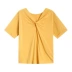 Baoshilong bossini21 mùa xuân và mùa hè của phụ nữ áo bông của phụ nữ thời trang xoắn tay áo rời phụ nữ - Áo phông Áo phông