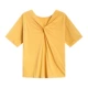 Baoshilong bossini21 mùa xuân và mùa hè của phụ nữ áo bông của phụ nữ thời trang xoắn tay áo rời phụ nữ - Áo phông