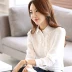 Thời trang Hàn Quốc phụ nữ chuyên nghiệp áo blouse 2020 mới mùa xuân và mùa thu của phụ nữ áo sơ mi dài tay ren voan inch váy mỏng phù hợp - Áo sơ mi dài tay Áo sơ mi dài tay