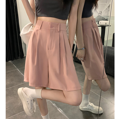 taobao agent Suit, black thin shorts, plus size, high waist, fitted