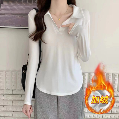 taobao agent White demi-season T-shirt, short long-sleeve, plus size, long sleeve