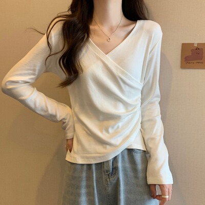 taobao agent Sexy demi-season T-shirt, long-sleeve, plus size, fitted