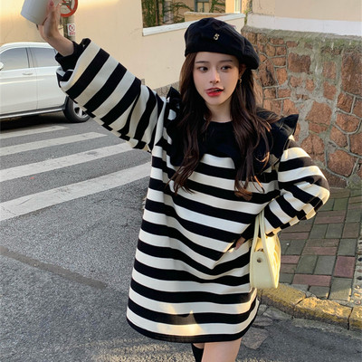 taobao agent Autumn doll, dress, sweatshirt, plus size, doll collar, fitted