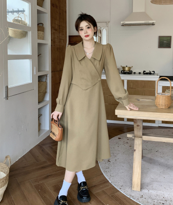taobao agent Autumn sexy autumn dress, fitted brace, long skirt, plus size, french style, mid-length