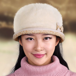 Woolen fashionable winter keep warm knitted hat, beret with hood, increased thickness, Korean style