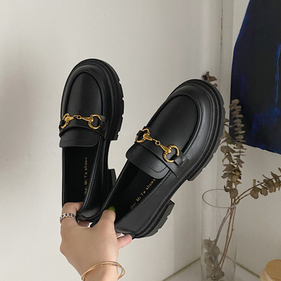 taobao agent Autumn retro footwear, loafers, uniform English style, French retro style, soft sole
