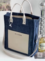 Бархат синего ядра (белый внешний карман PU)