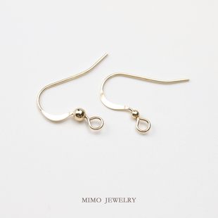 アメリカから輸入した Mimo アクセサリー 14K ゴールドカバー ゴールドビーズ イヤーフック 大きな耳たぶ イヤーフック DIY イヤーアクセサリー