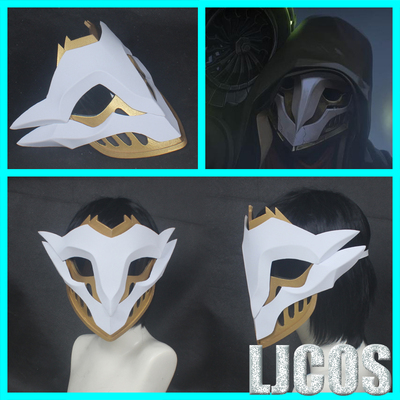 taobao agent [LJCOS] LOL League of Legends Double City Battle Ak COS mask can help cosplay props