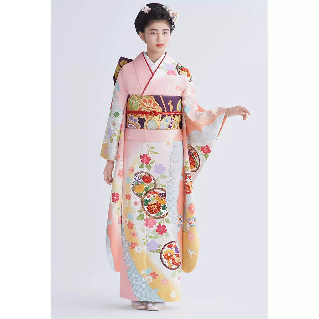 日本和服正装女和风大振袖传统160衣长套装振袖拍照日本神明