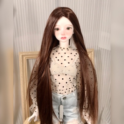 taobao agent [Wig] Two free shipping 3 points, 4 minutes, 6 minutes, 6 minutes, BJD wig bear girl bear egg wig high -temperature silk straight hair