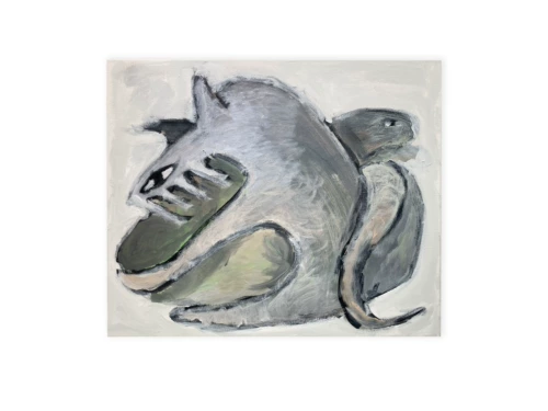 Waitandsleep2020 Акриловая живопись тигр серия декоративная живопись искусство живопись абстрактная животное черно -белое