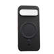 Dark Gray Leather Texture Metal Frame Case For Google Pixel 10 Pro XL, Pixel 10 Pro, Pixel 10 MagSafe