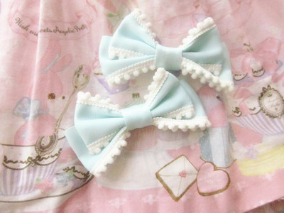 taobao agent Sweet and soft ball bows lolita hair clip cute sweet and soft girl