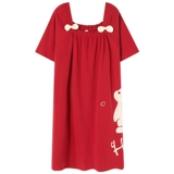 Летняя пижама, хлопковая юбка, сексуальная красная раскраска, оберег на день рождения, белый кролик