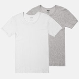 【宜而爽】春夏男士纯色圆领短袖T恤 2件装 券后39 包邮，19.5/件，