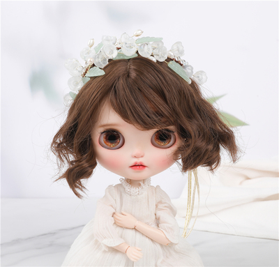 taobao agent BLYTHE small cloth BJD three -point universal lily of the valley glazed crystal flower ring flower crown crown crown strap