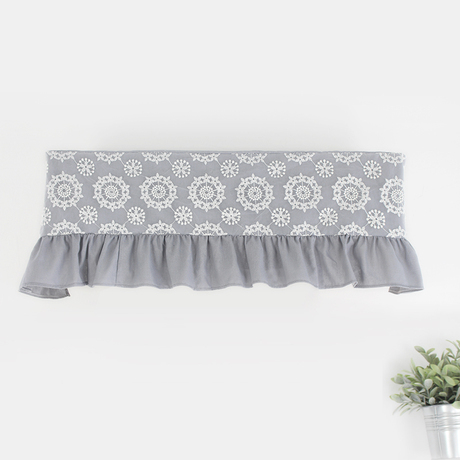 空调罩布艺大花朵裙边挂机格力空调罩防尘罩空调套挂式美的罩子