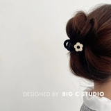 Черный аксессуар для волос, челка, заколка для волос, японские и корейские, широкая цветовая палитра, в цветочек, изысканный стиль