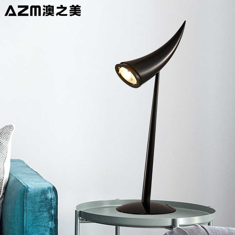 时尚个性牛角台灯简约后现代酒店大堂办公装饰创意客厅卧室床头灯