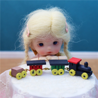 taobao agent Mini dollhouse, children's doll, props, wooden train, jewelry, scale 1:12