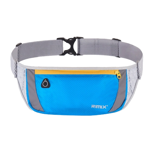 Спортивная легкая и тонкая водонепроницаемая двухэтажная дышащая светоотражающая поясная сумка подходит для мужчин и женщин, широкий экран