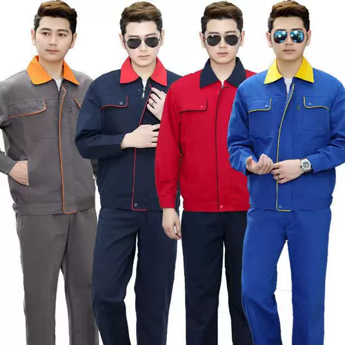 Полиэфирная хлопковая холст набор одежды, набор толстой весны, осень и зимние электрические сварщики.