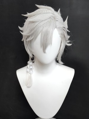 taobao agent [Reconstruction wig] FF14 male segregated hair with head molds without ear cosplay