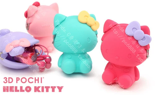 Hello kitty, японский силиконовый кошелек, монеты, 3D