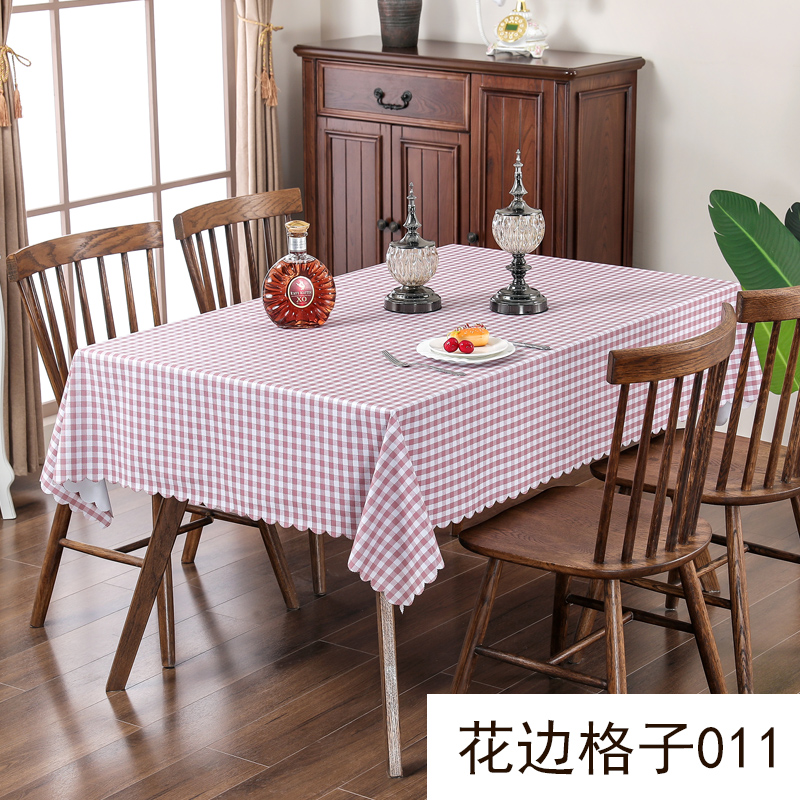 tablecloth pvc waterproof, oil-proof and scald-proof disposable coffee table table mat picnic table cloth desk ins wind student plaid cloth