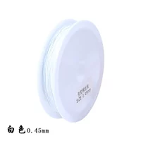 Белая стальная проволка, шелковые нитки, 0.45mm, 20 шт