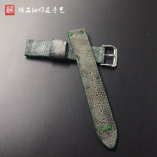 Ретро черный зеленый ремешок для часов ручной работы подходит для мужчин и женщин, делается под заказ, из натуральной кожи