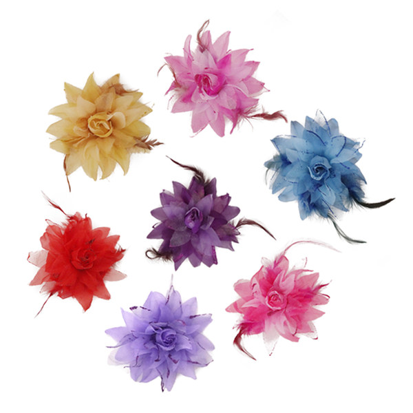 Шесть ребенок производительность перо бутон латинский невеста ткань корея Быки танцевальный клуб танец корсаж запястье цветы