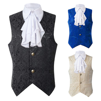 taobao agent Retro clothing, vest, false collar, wish, Amazon, halloween, punk style