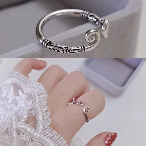 Безразмерное ретро кольцо, серебро 925 пробы, популярно в интернете