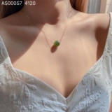 [Ожерелье], Сертификат стерлингового серебра+Hetian Jade+Сертификат оценки 00057