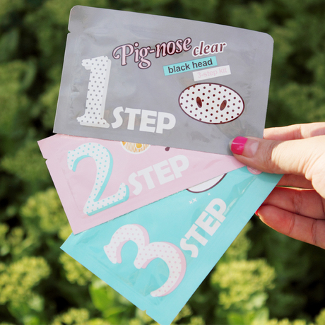 韩国holika猪鼻子猪鼻贴5片去黑头三部曲粉刺收缩毛孔正品代购